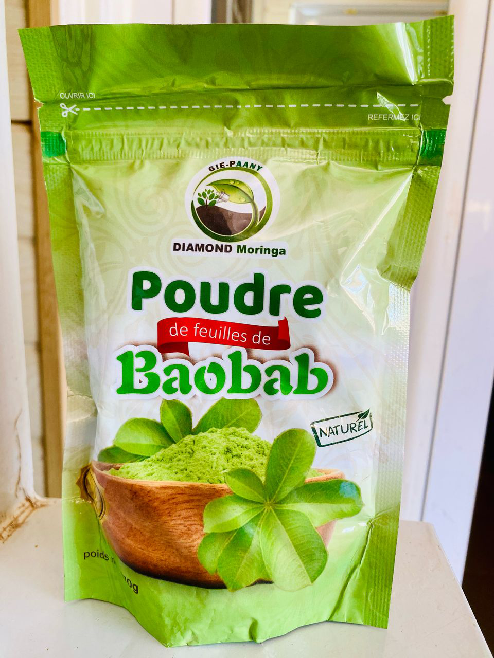 Poudre de feuilles de Baobab
